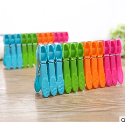 24 шт красочные пластиковые для одежды Одежда защиты от ветра булавки с пружинным