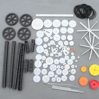 92 kinds of plastic gear wrapped rack rubber ribbon plastic gear belt drive wheel diy toy car gear