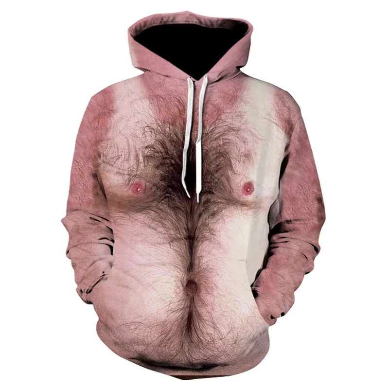 

3D Personality Three-Dimensional Orangutan Animal Spoof Pattern Funny Human Body Loose Men3's a3D Personalityutumn Sports Hoodie