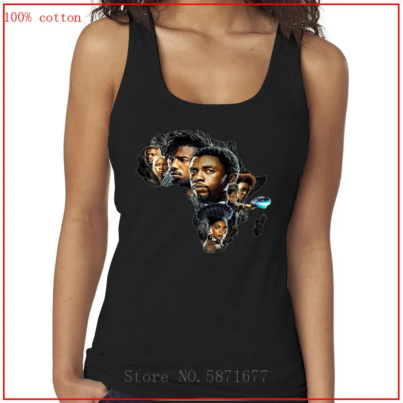 Женская футболка без рукавов повседневная женская с рисунком Пантеры белая