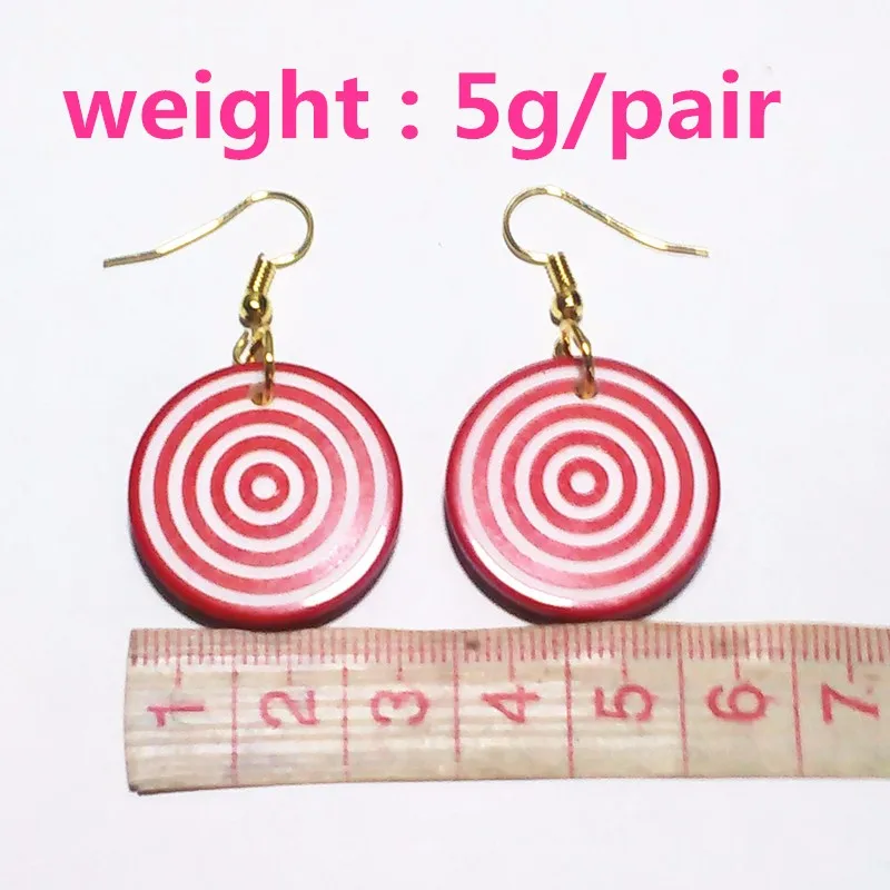 

7 Colors Acrylic Round Short Earrings