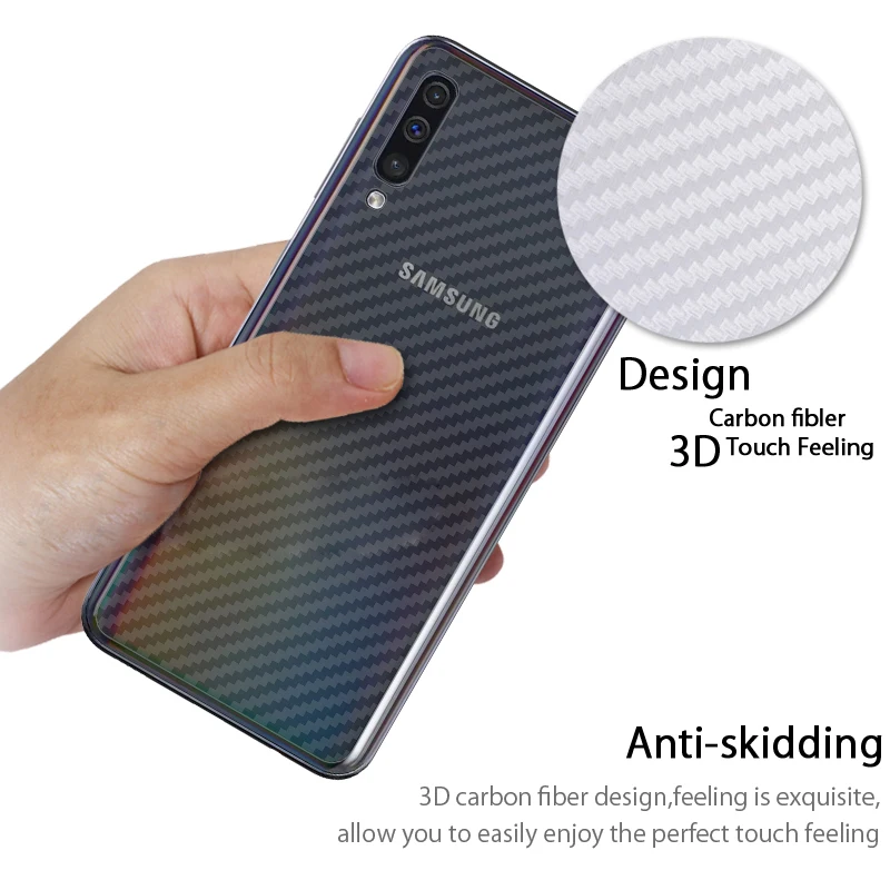 

2-in-1 Front Glass + Back Film for Galaxy A72018 3D Glass For Samsung A70 A40 Screen Protector for samsung a7 2018 glass