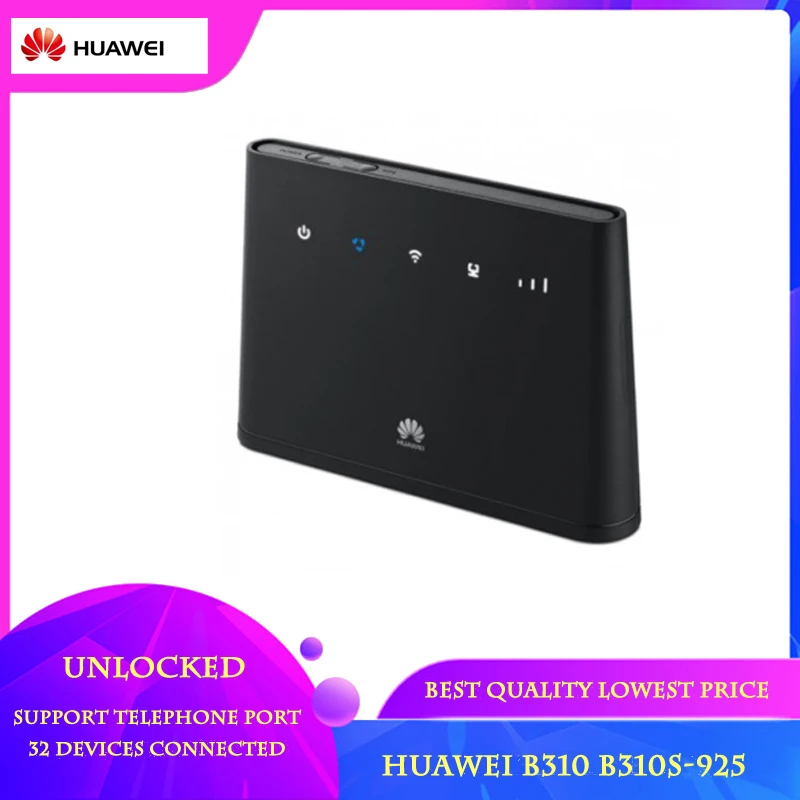 Разблокированный беспроводной маршрутизатор Huawei B310 B310s-925 с бесплатной антенной 150 Мбит/с, 4G LTE, Wi-Fi роутер, слот для Sim-карты, до 32 устройств