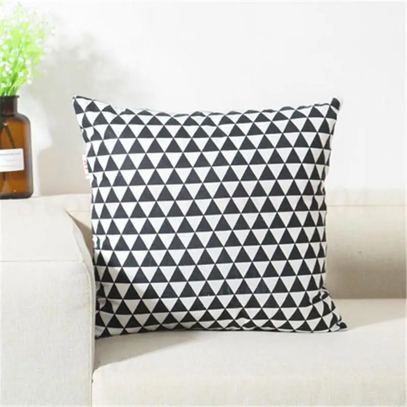 

5 1pcs Colorful Geometry pattern pillow cover Geometric Printed pillowcases Linen cotton Pillow covers 45x45cm