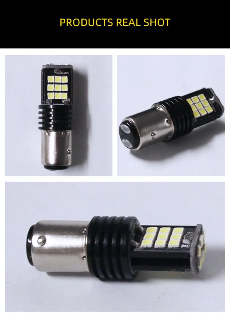 2 шт. T15 W16w светодиодный светильник T20 7440 1157 Белый 21 Вт 24SMD 3030 стоп-сигнал тумана