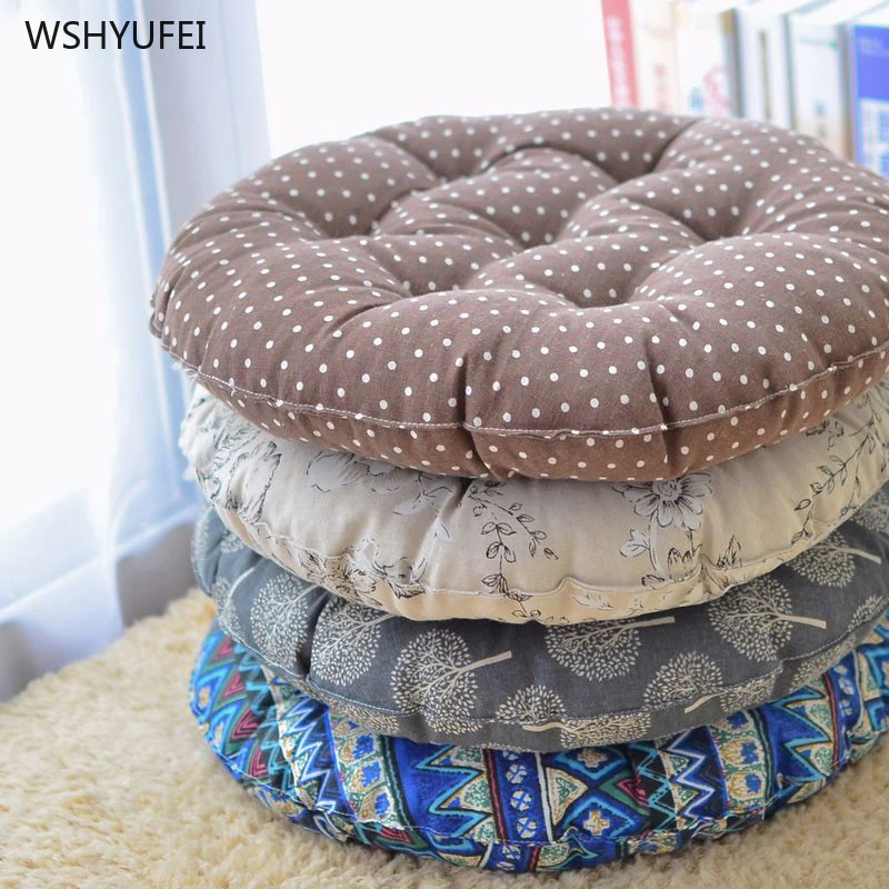 Матрас футон из хлопка и льна татами круглая подушка Офисная квадратная мягкая