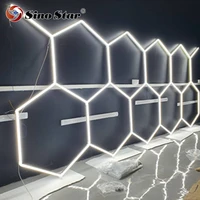slmc06 easy to install use for car care detailing customized car workshop popular in usa hexagon led lighting products