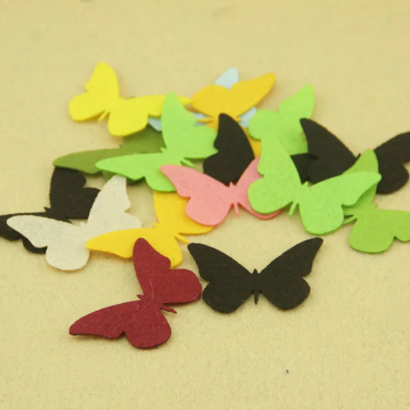 Экологичная фетровая вставка бабочка из нетканого войлока 20 шт. для рукоделия