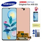 Оригинальный дисплей 6,7 дюйма для Samsung Galaxy A90, зеркальный ЖК-дисплей, сенсорный экран, дигитайзер, в сборе, Super AMOLED для A90 5G A908 A908B
