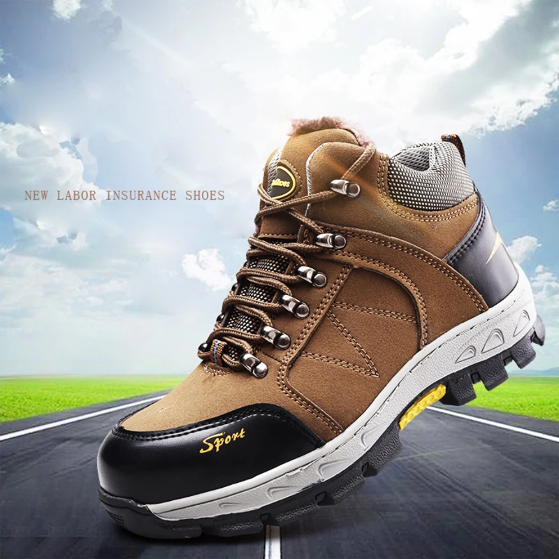 Safety Shoes Cap Steel Toe Shoe Boots For Man Work Men Breathable Mesh Size 11 Footwear Wear-resistant DXZ097 | Безопасность и