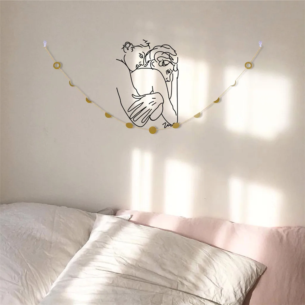 Лунная фаза гирлянды цепи Небесный Бохо богемный Настенный декор квартиры