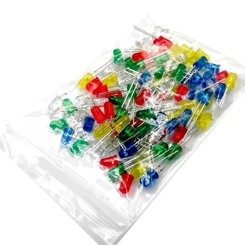 60/80/100pcs 3Mm LED Light-emitting diode repair kit F3 red green yellow blue white direct light ball package | Лампы и освещение