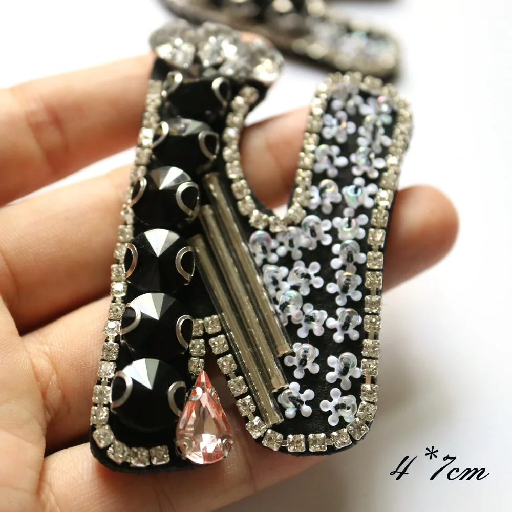 1 шт. черные вышитые бусины-нашивки с буквами для одежды | Дом и сад