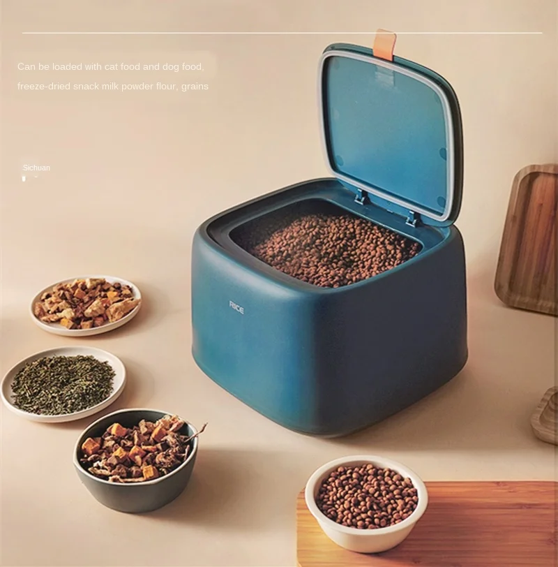 Ведро для хранения еды собак и кошек влагостойкий герметичный цилиндр в