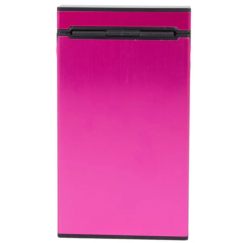 New Ultra Thin Fashion Pipes Creative Personality Cigaret Case Slim Metal Cigarette Box Gift Women Holder(pink) | Дом и сад