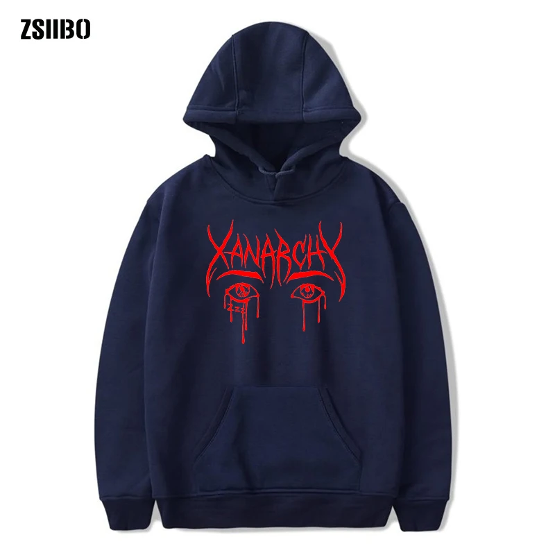 Lil xan xanarchia толстовки для мужчин и свитшоты Осень Хип Хоп Мужчин s пуловер худи Харадзюку модная уличная женская одежда DIYWGWY06