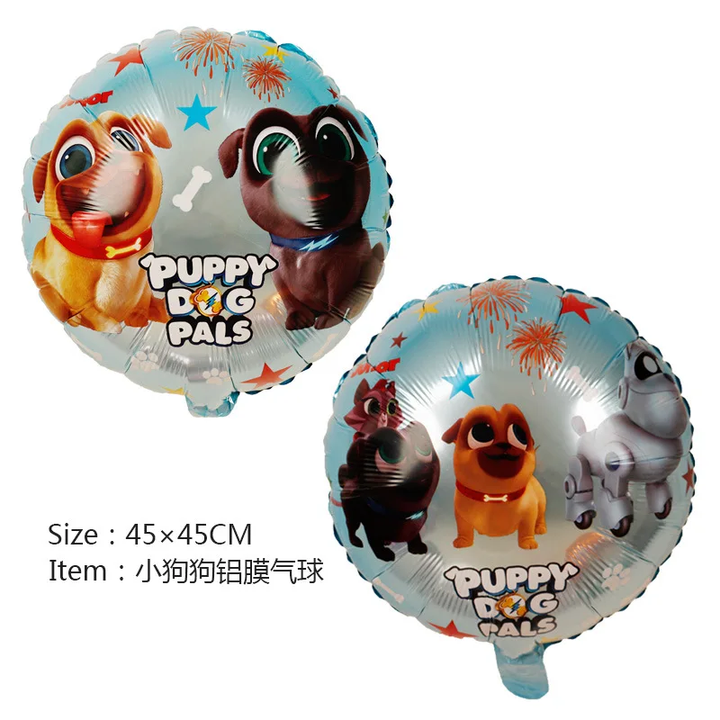 

18 "cute dog birthday party decorative balloon aluminum wrap balloon cartoon dog birthday scene decorative aluminum foil balloon