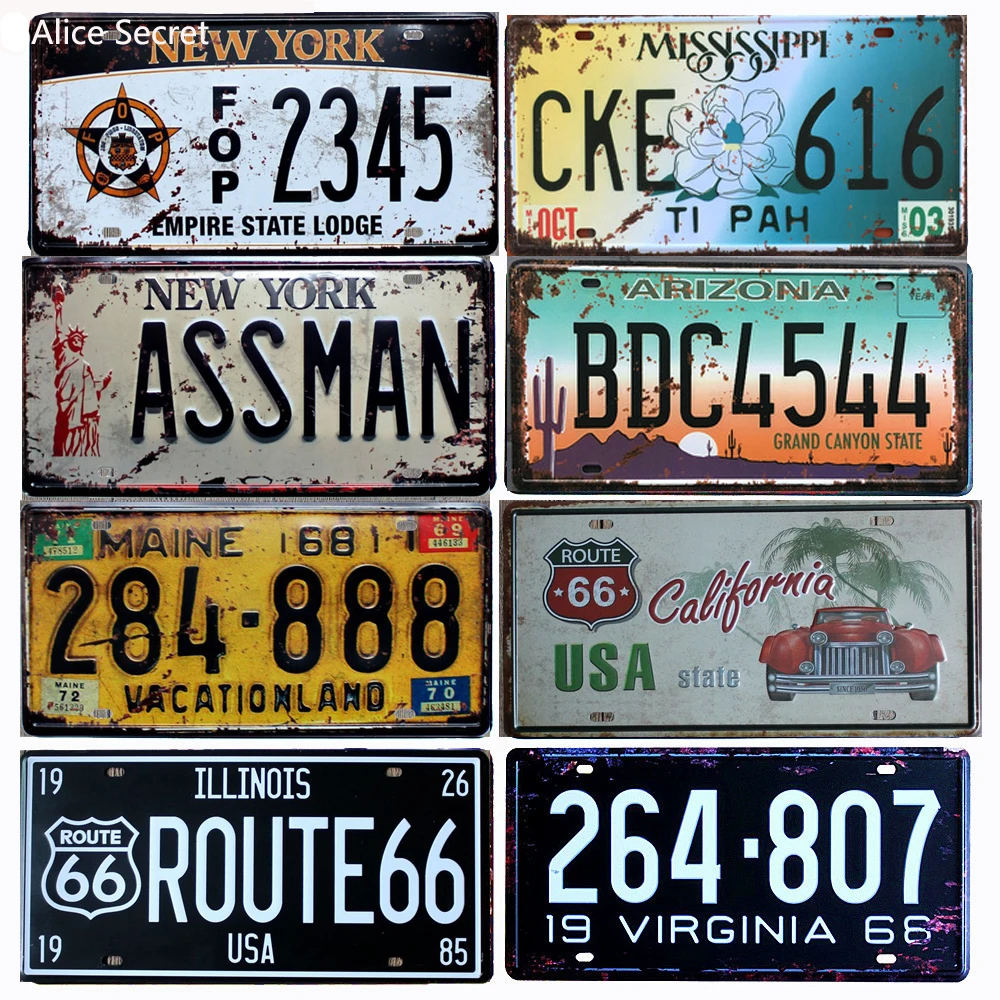 Металлический номерной знак Bar USA Декор металлический жестяной знаки для паба