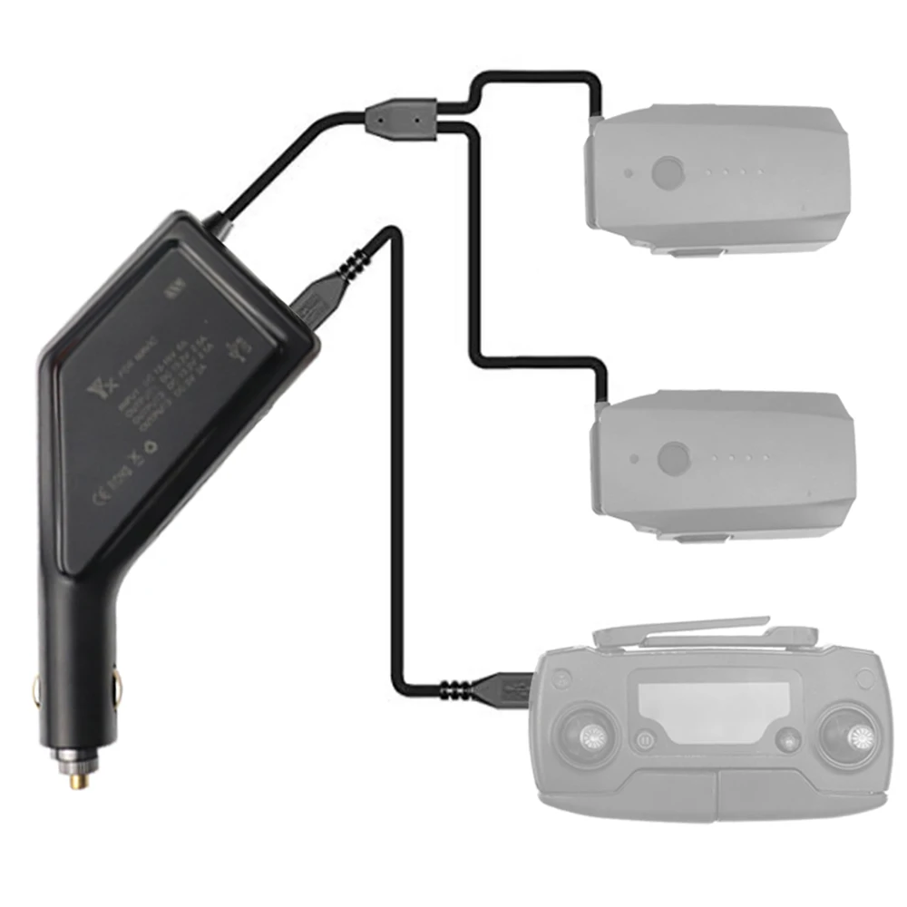 Outdoor Fast Charging Intelligent Battery Charger with USB Port Remote Controller Dual-Battery Car for DJI Mavic Pro | Электроника