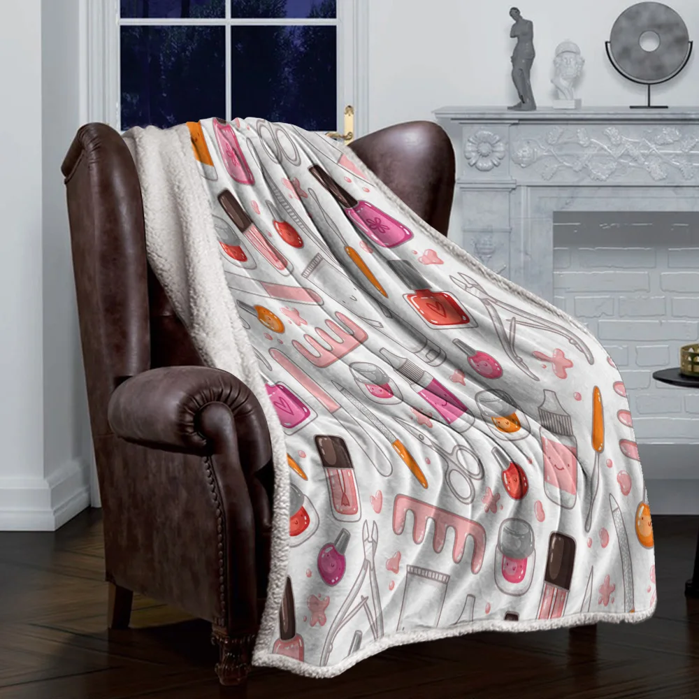 Зимнее кашемировое одеяло ножницы расческа щипцы пинцет косметический