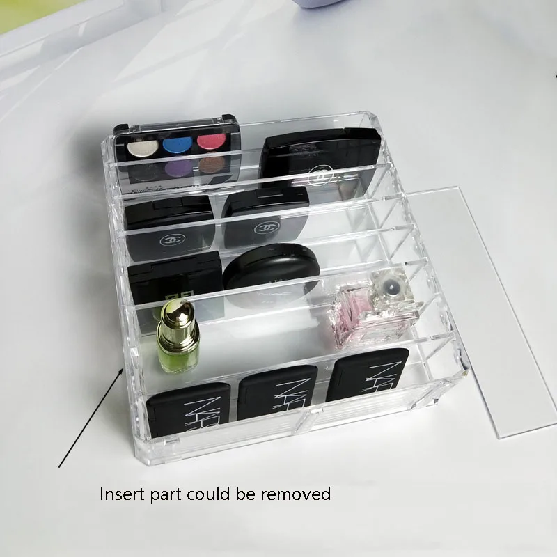 

Clear Acrylic Makeup Organizer Cosmetic Storage Box Eyeshadow Powder Box Desktop Women Lipstick Holder Makeup Brushes Organizer