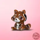 Подвески-бусины в виде корня енота и енота для браслета