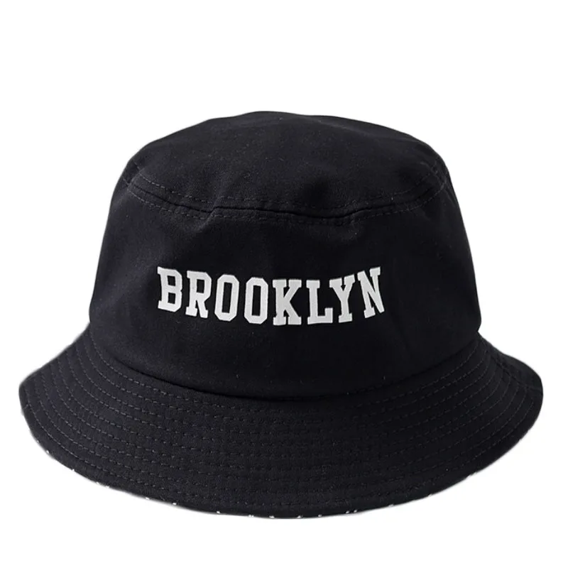 Панама Мужская/женская с надписью Brooklyn в стиле хип-хоп шапки для рыбаков уличная