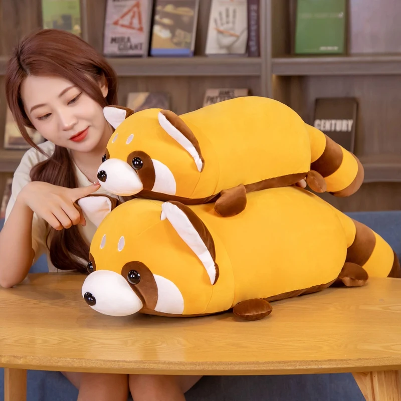 

New Nice 1pc 60cm-80cm Kawaii Raccoon Bear Plush Toys Stuffed Bear Animals Doll for Baby Children Birthday Gift Home Decor