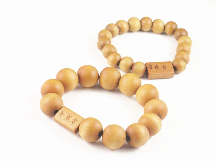 Персиковые деревянные бусины мантра Тибетский буддизм | Украшения и аксессуары
