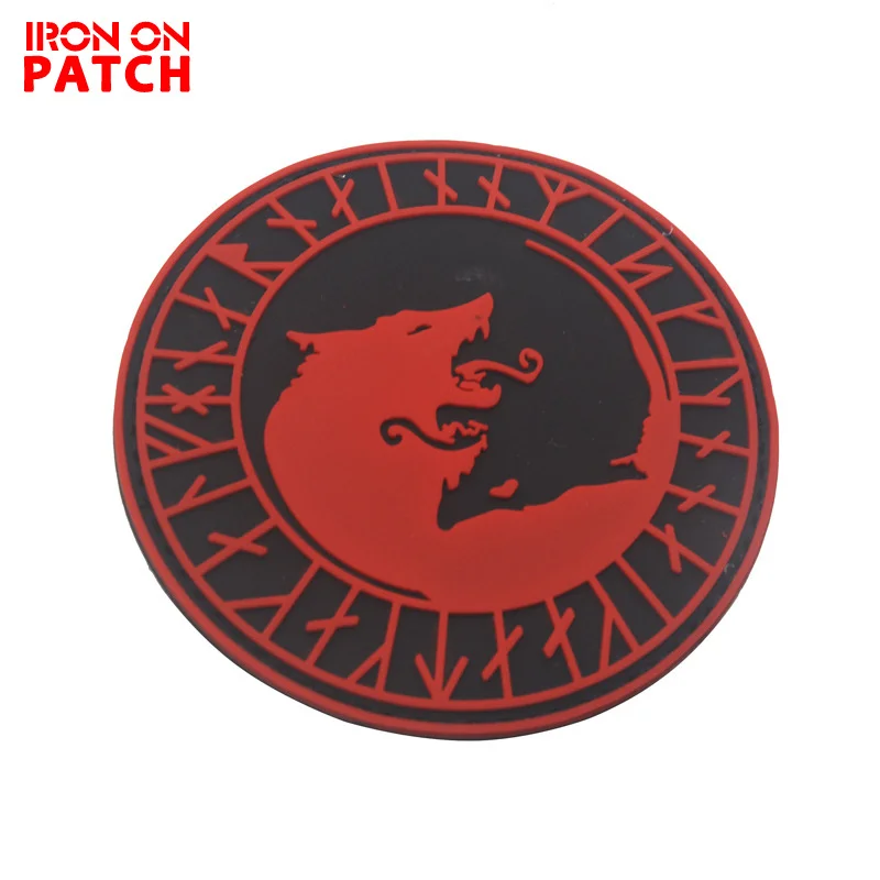 Полихлорвикинговые волки рун Одина нашивка без милосердия только насилие волк в