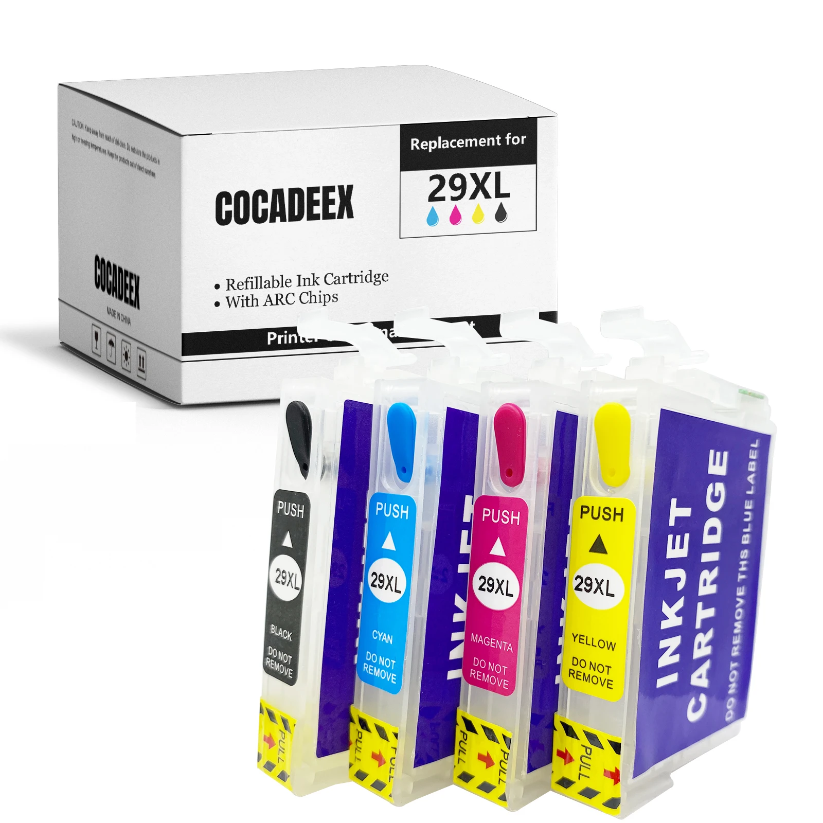4 шт. T2991 29XL пустой Refillable патрон чернил для принтера Epson XP 345 352 355 432 435 442 445 452