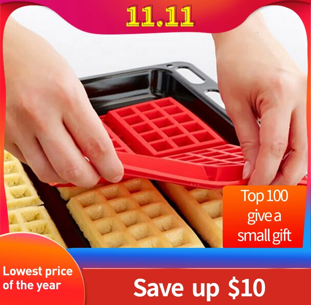 Высокотемпературная силиконовая форма для выпечки в форме сердца вафель