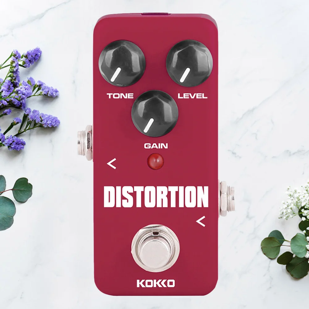 

Mini Distortion Effect Guitar Pedal Portable Electric Guitar Effects Pedal Stompbox True Bypass Guitar Parts (Dark Red)