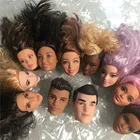 Кукольная голова принцессы, 8 шт., плюс 2 шт., подарок на день рождения для девочки, кукла с длинными волосами сделай сам