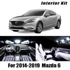 Светодиодный светильник посылка для салона автомобиля, 9 шт., без ошибок, белый, для Mazda 6, 2014, 2015, 2016, 2017, 2018, 2019, светодиодный светильник для салона
