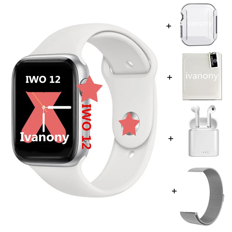 A Часы SmartWatch IWO 12 Series 5 IWO12 Pro умные часы 1:1 44 мм часы 5 W55M W55 ЭКГ монитор сердечного ритма Поддержка Siri Управление часы - Цвет: A