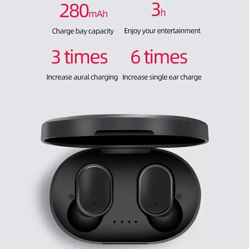 Bluetooth-наушники A6S Mini TWS5.0 Hi-Fi магнитные водонепроницаемые IPX4 | Электроника