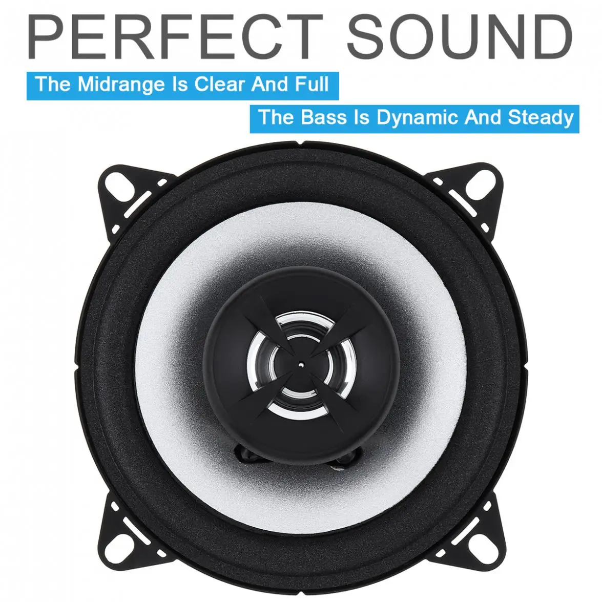 

2pcs 4 Inch 40W Car Coaxial Speaker Universal High Mid Bass Ultra-thin Modified Speaker Non-destructive Installation