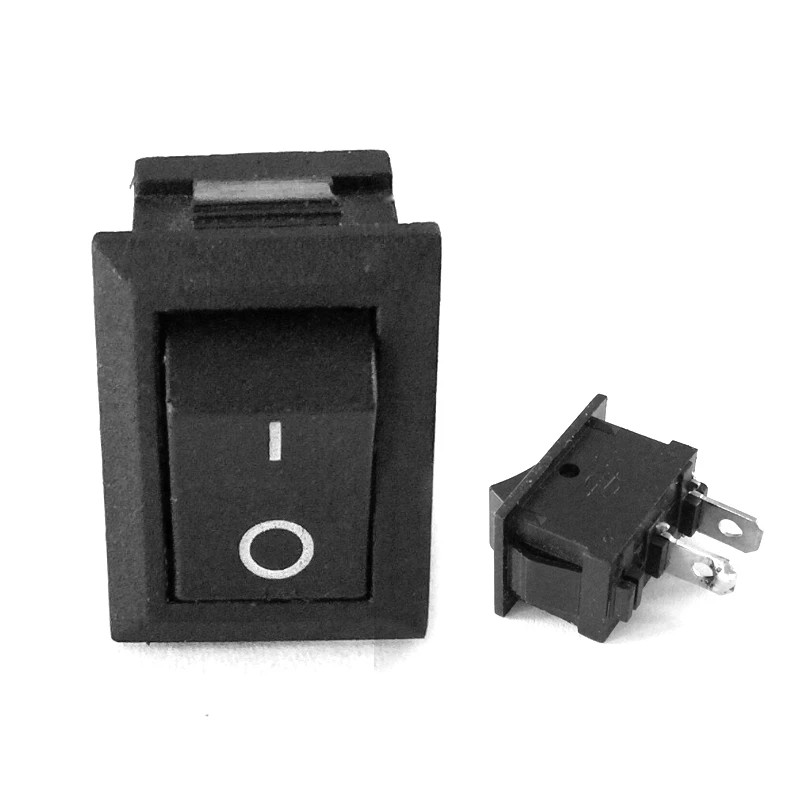 5 шт. мини клавишный переключатель защелкивающийся кнопочный черный SPST вкл./ВЫКЛ.