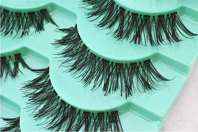 5 парт/компл. Потрясающие натуральные накладные ресницы ручной работы для