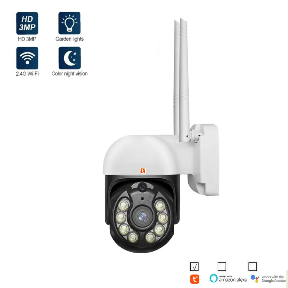 

IP-камера Tuya Smart Life, 3 Мп, PTZ, двухстороннее аудио, P2P, Wi-Fi