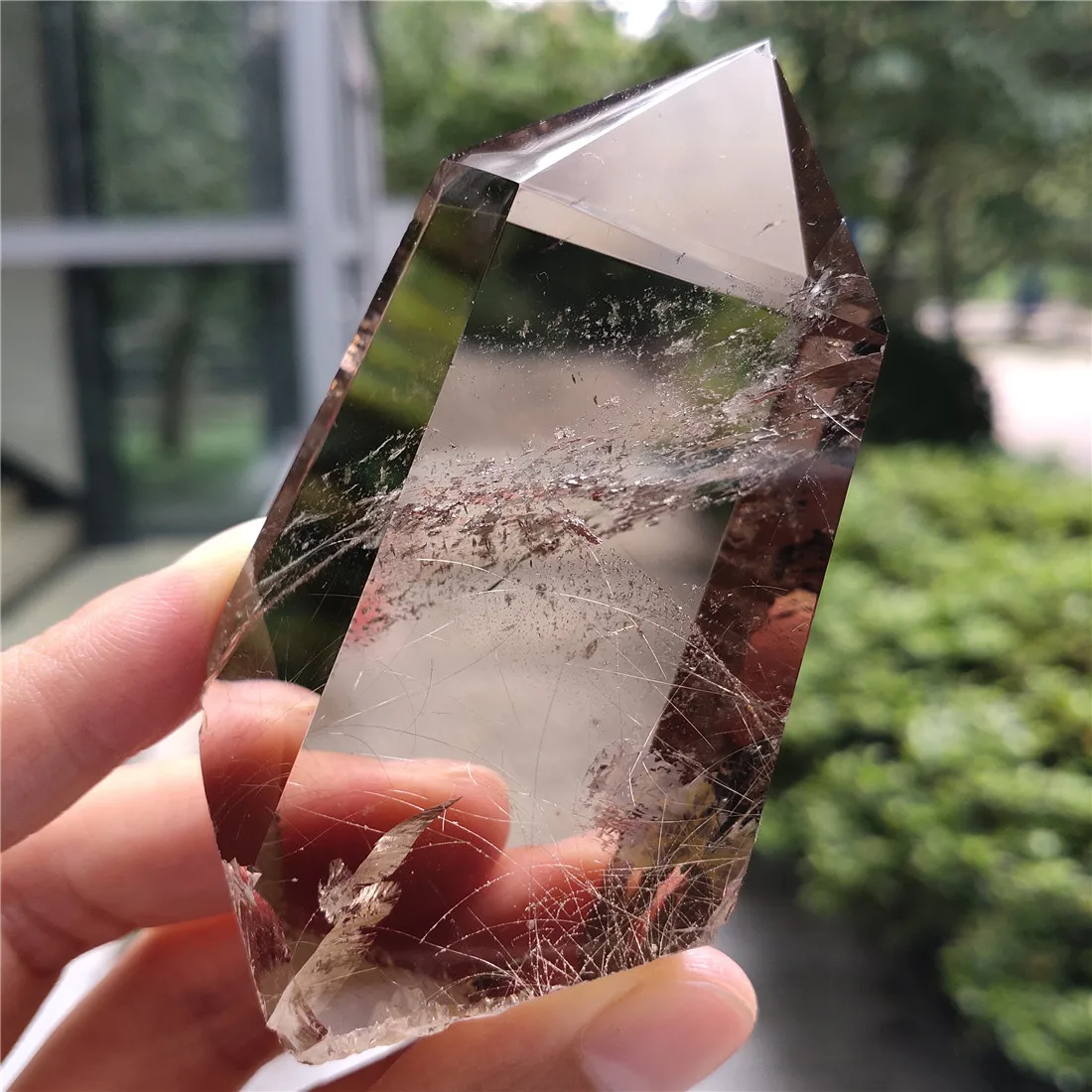 Кристал-фантом W Rutile камень остров Камни Кристаллы Wicca Cristal Pierre Naturelle et Cristaux Природный исцеляющий Декор кварц