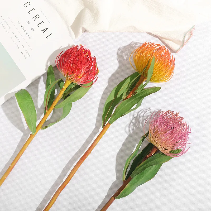 

Artificial Flower European-Style Single Bottle Pin Mat Wedding Arrangement Orange Indoor Plant Home Decoration Artificial Flower
