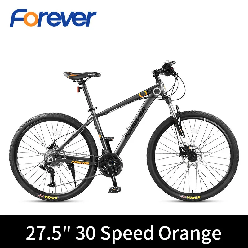 Orange FOREVER 30 скоростной горный велосипед 27,5 в жировых шинах с переменной скоростью шоссейные велосипеды гоночные велосипеды 3 пальца гидравлический Тормоз MTB - Цвет: Orange