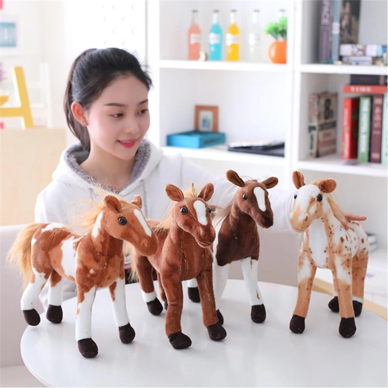 30 90 см 4 стиля имитируящая лошадь плюшевые игрушки Реалистичные куклы животных