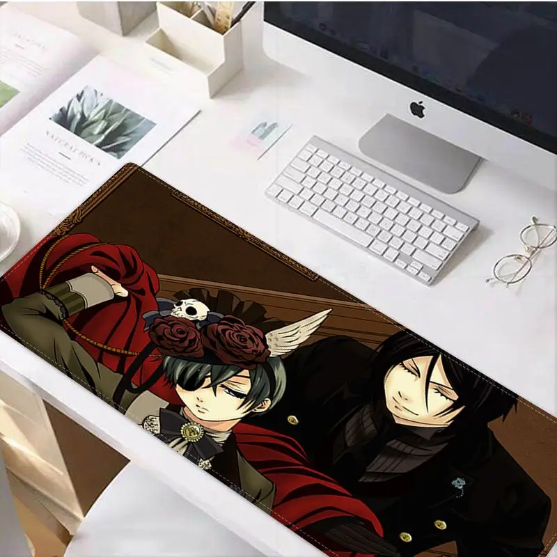 

RuiCaiCa Custom Skin Black Butler Large Mouse pad PC Computer mat Free Shipping Large Mouse Pad Keyboards Mat