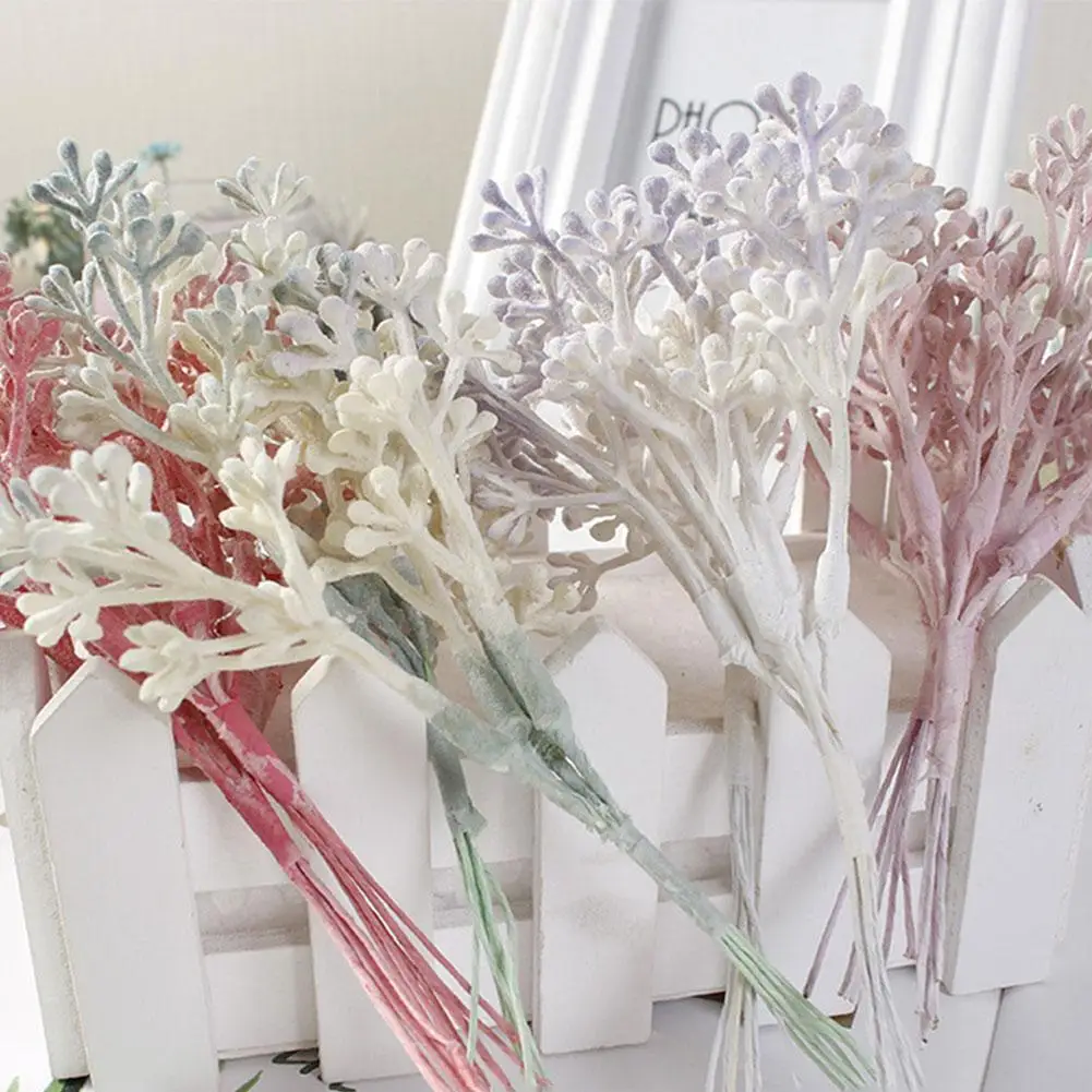 Искусственные цветы 6 шт./лот букет растений 14 см длинные тычинки искусственные