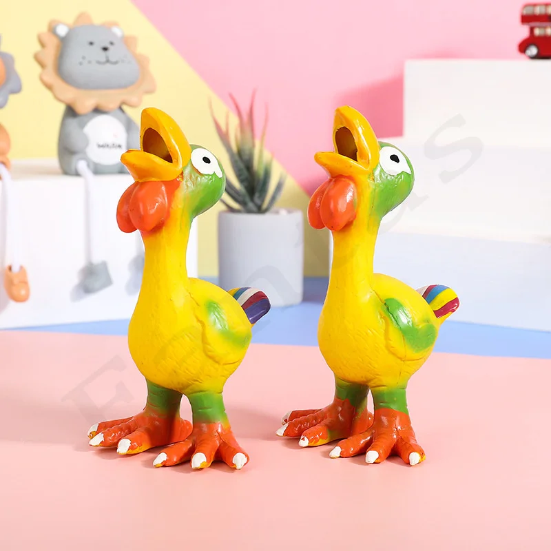 

Pet Toy Latex Colorful Ostrich Bite Resistant Vocalize Toy Pet Latex Toy Pet Toys Are Small And Easy To Carry Cleaning Toy