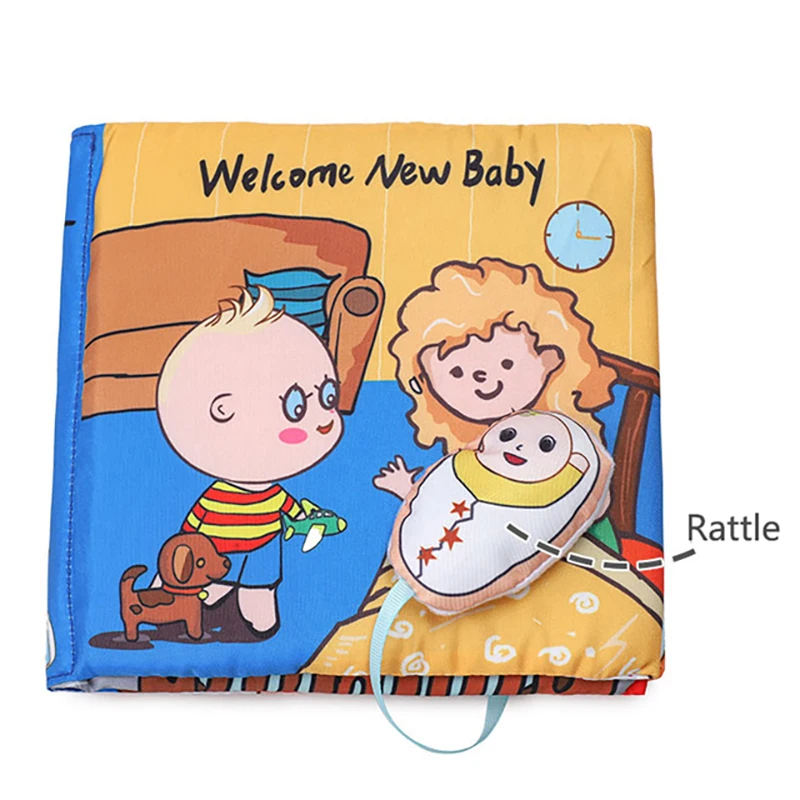 

Детская тканевая книга для раннего обучения, ванная комната для родителей и детей, Интерактивная звуковая бумага, Монтессори, познавательн...