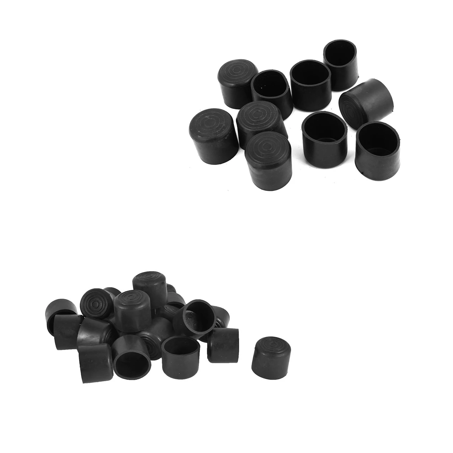 

New Rubber Flexible Round End Cap 38MM Foot Cover 10 Pcs Black